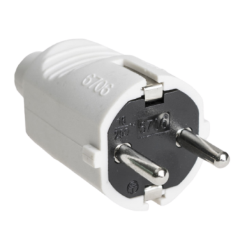 Clavija eléctrica para enchufe de persianas, estores y toldos.