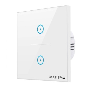 Interruptor de luz doble con wifi MATISMO