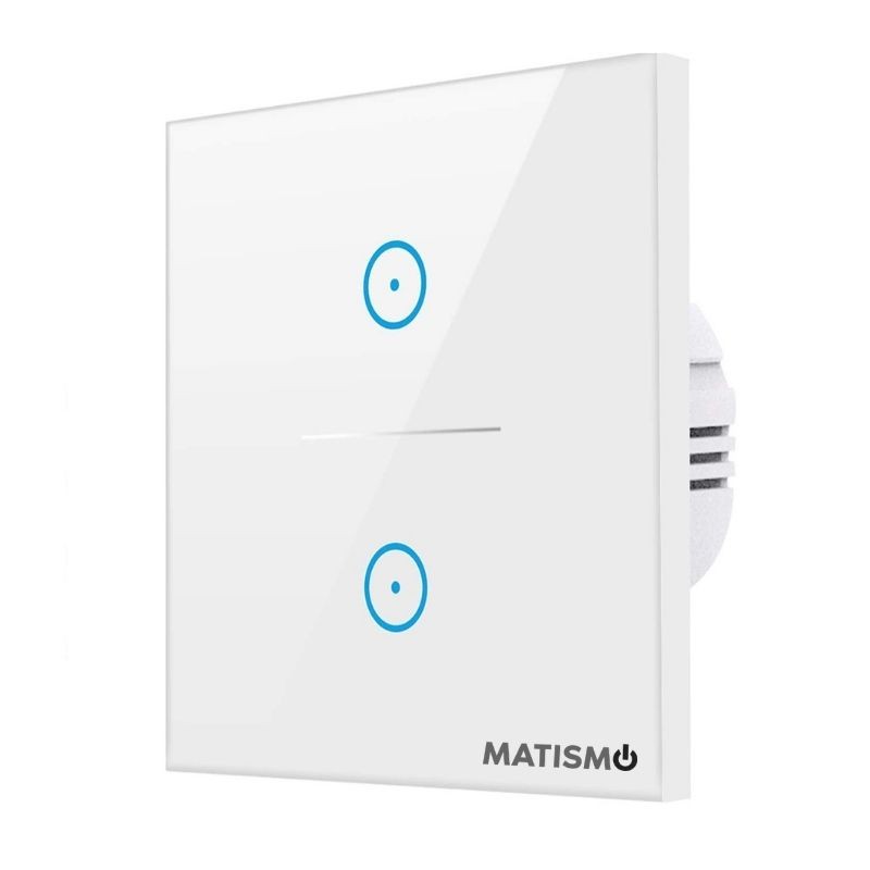 Interruptor de luz doble con wifi MATISMO