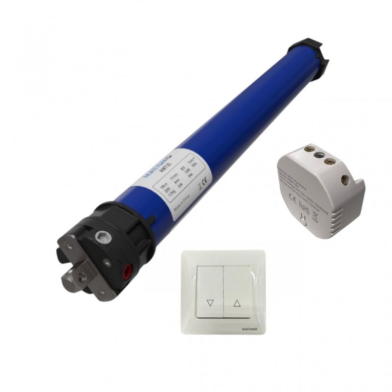 Kit motor de persiana AMT35 con módulo wifi e interruptor